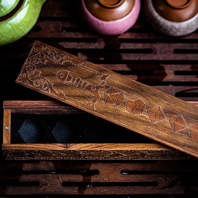 Dice Box | Wooden Wand-Style | Dark Walnut