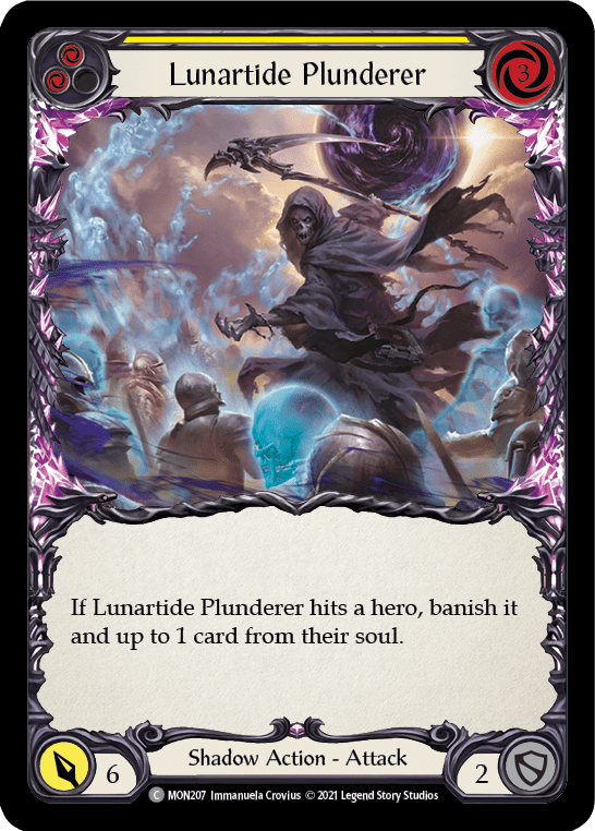 Lunartide Plunderer (Yellow) [MON207-RF] (Monarch)  1st Edition Rainbow Foil