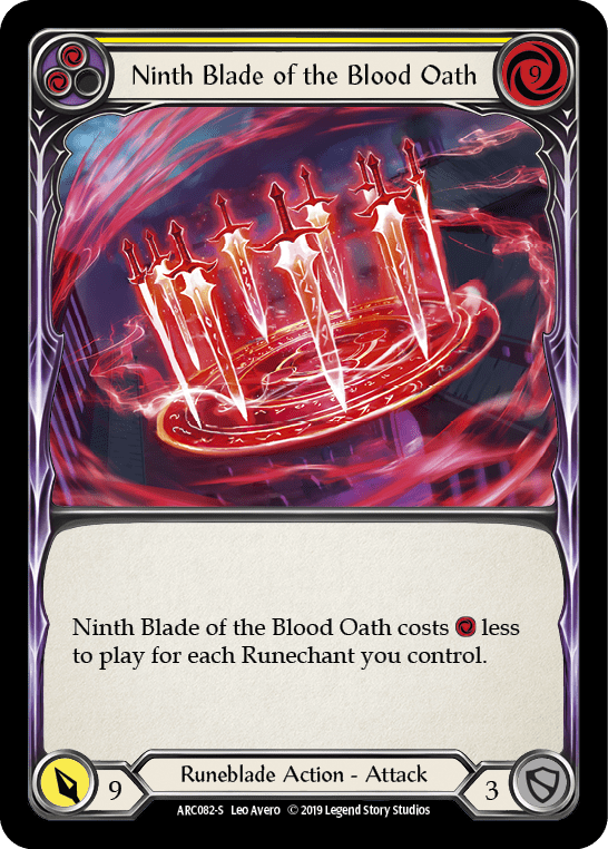 Ninth Blade of the Blood Oath [ARC082-S] (Arcane Rising)  1st Edition Rainbow Foil