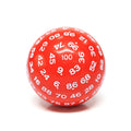 RPG Dice | d100 | Solid Red | White Ink