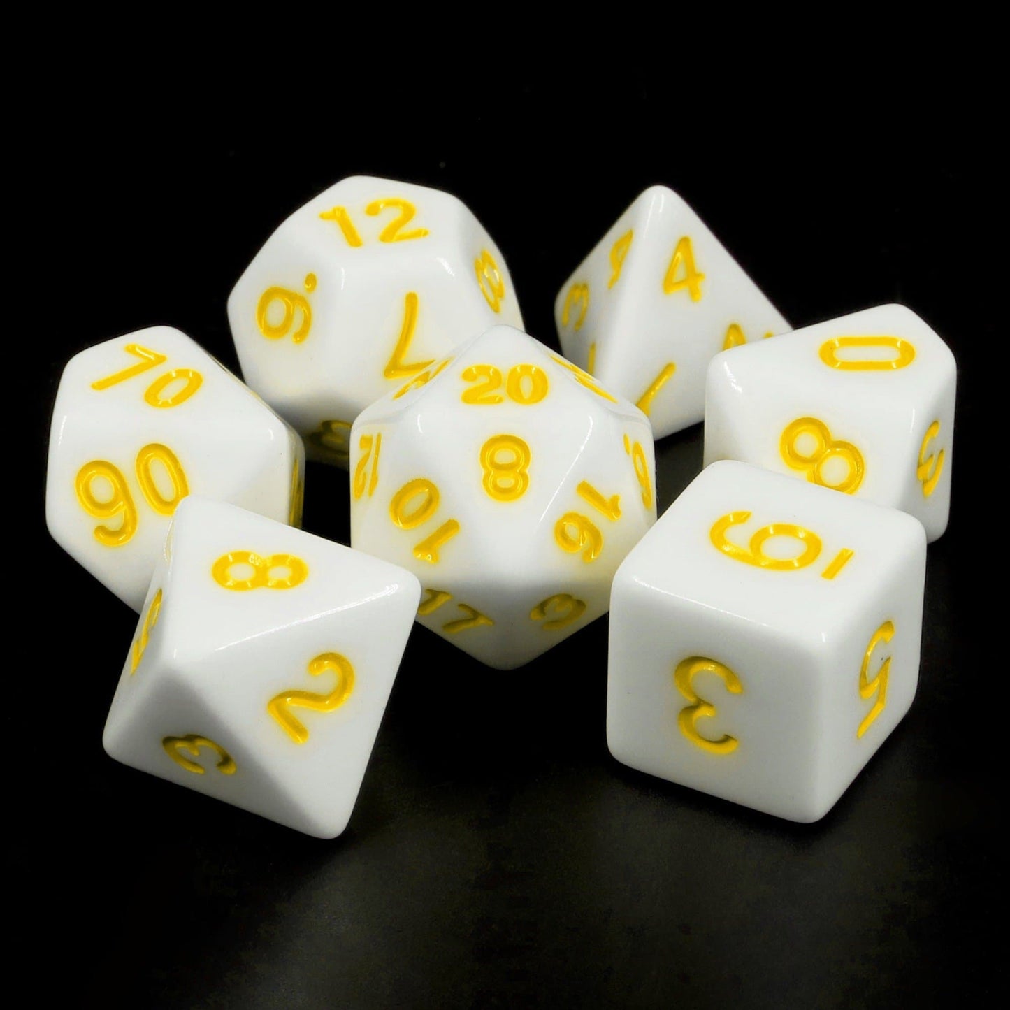 Polyhedral Dice Set | Acrylic | "Second Breakfast" | Set of 7 (D0006)