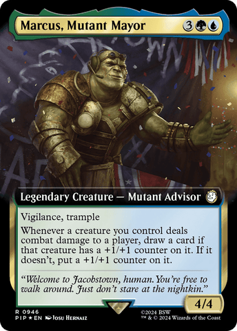Marcus, Mutant Mayor (Extended Art) (Surge Foil) [Fallout]
