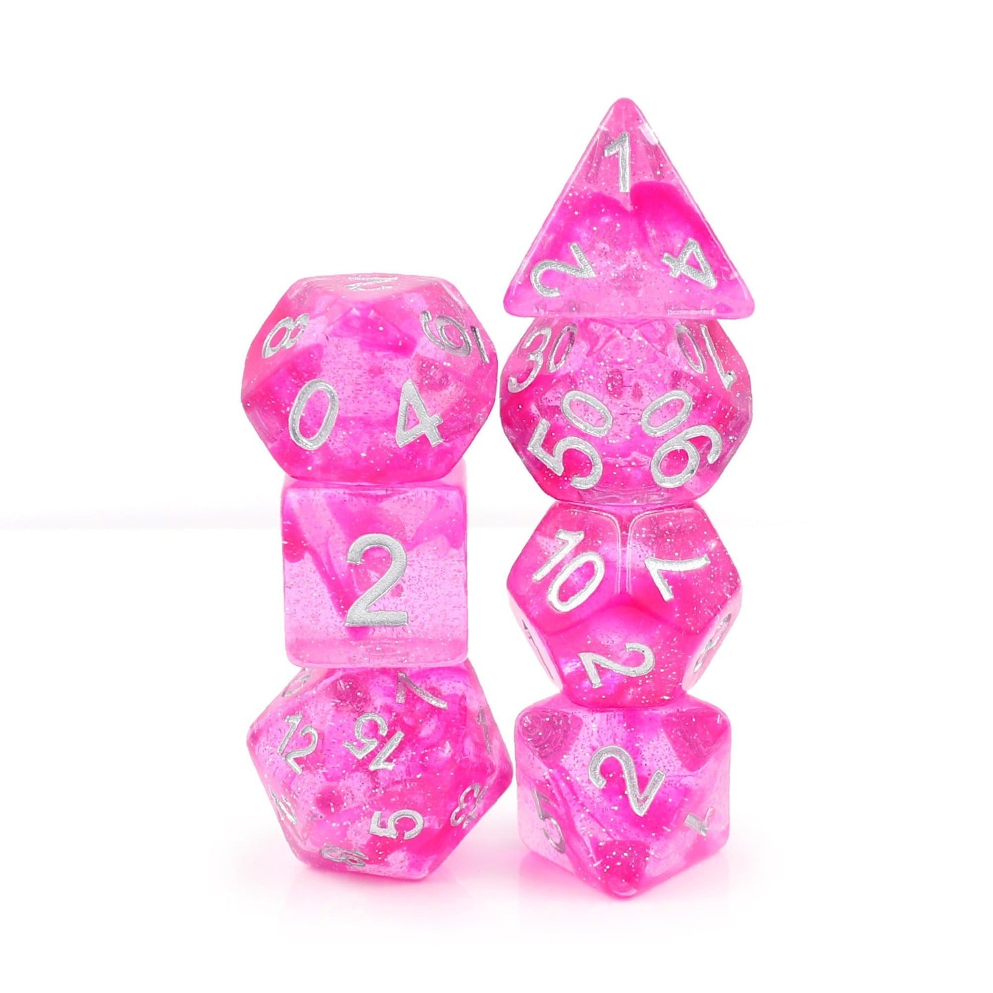 Polyhedral Dice Set | Acrylic | "Seventh Dimension" | Set of 7 (D0064)