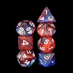 RPG Dice | "Incandescence" (White Ink) | Set of 7