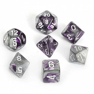 CHX 26432 Polyhedral Gemini Purple-Steel/white 7-Die Set