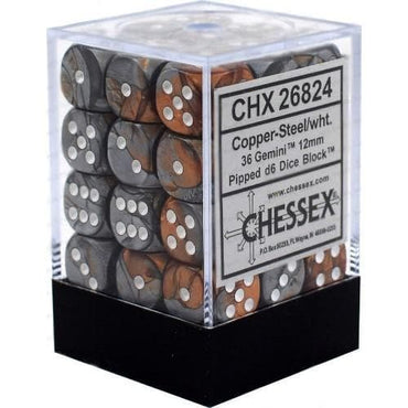 CHX 26824 Gemini 12mm d6 Copper-Steel/white Block