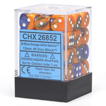 CHX 26852 Gemini 12mm d6 Blue Orange/White Block (36)