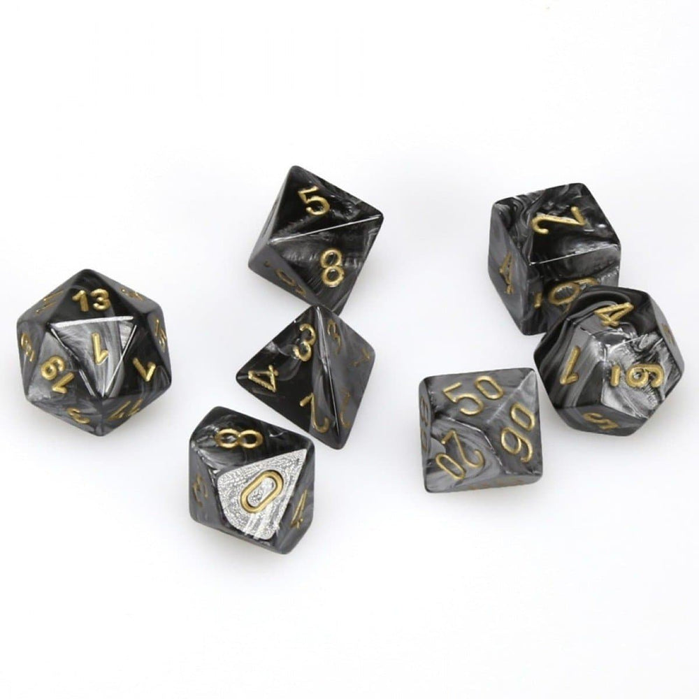 CHX 27498 Polyhedral Lustrous Black/gold 7-Die Set