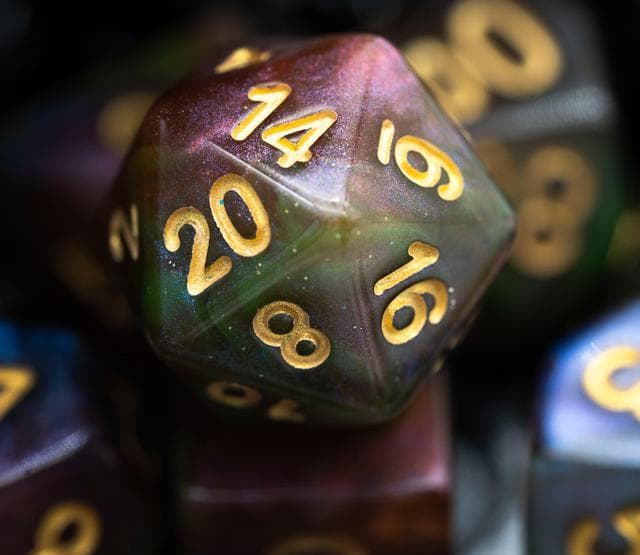 Polyhedral Dice Set | Acrylic | "Galaxy Guardians" | Set of 7 (D0076)