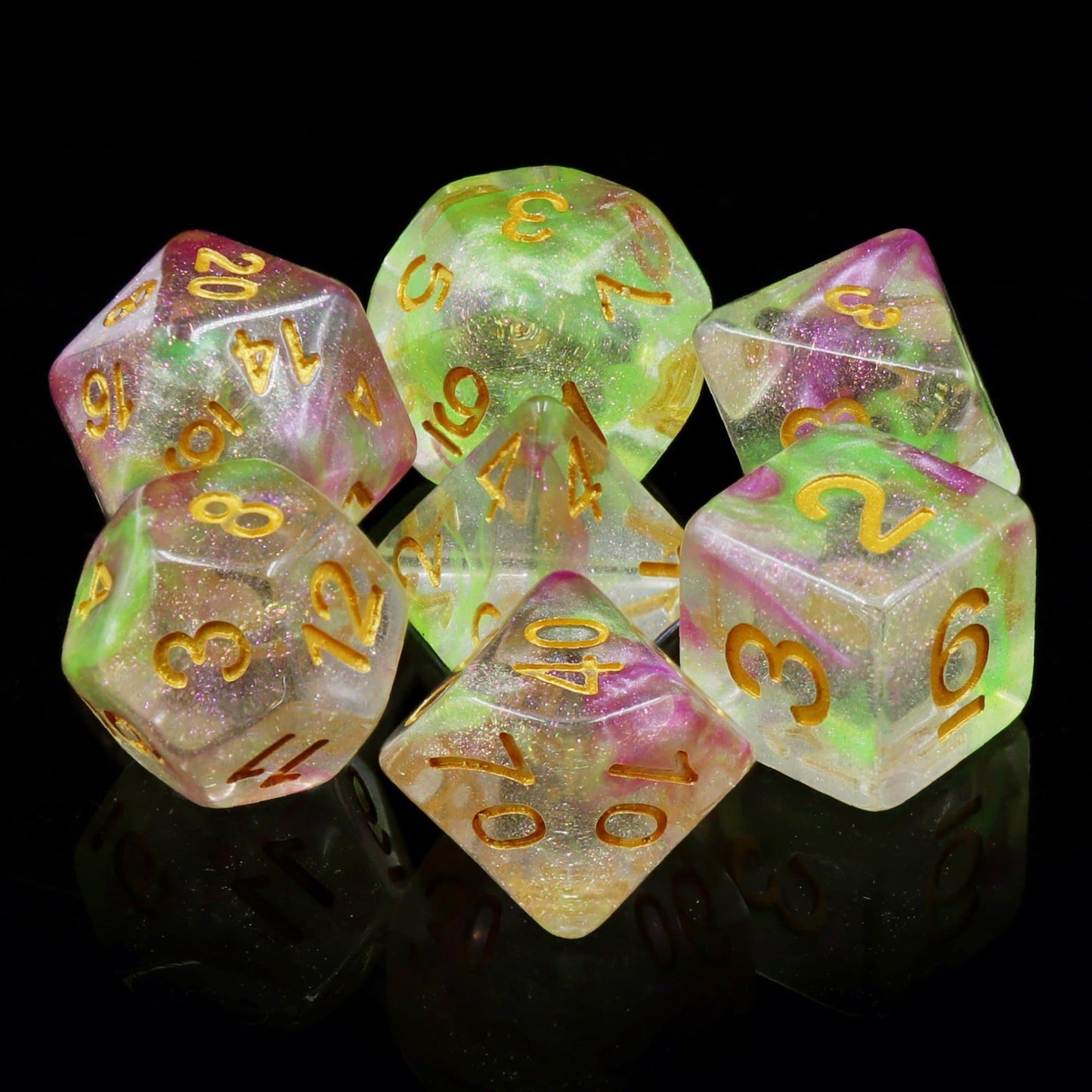 RPG Dice | "Dragon's Blood" | Set of 7