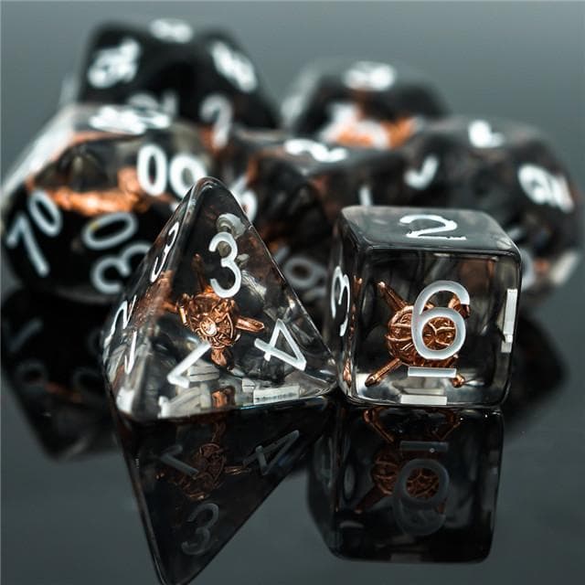 RPG Dice | "Fighter's Shield" | Set of 7
