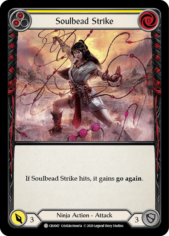 Soulbead Strike (Yellow) [CRU067] (Crucible of War)  1st Edition Rainbow Foil