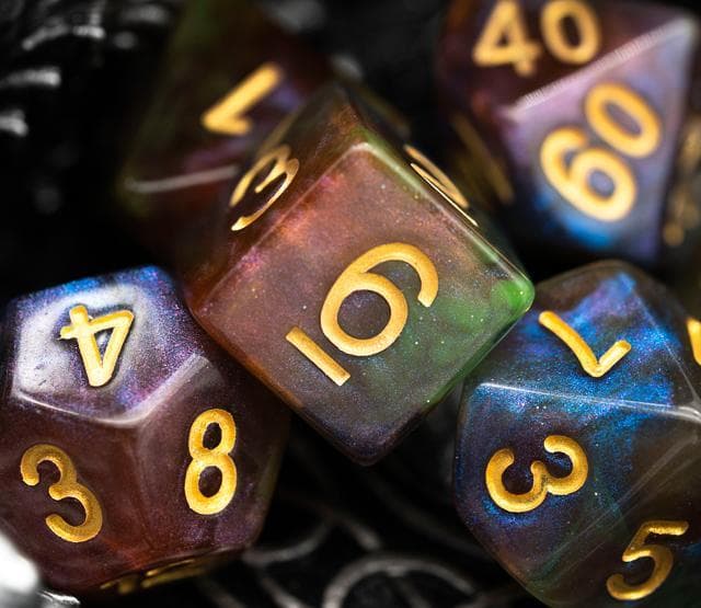 Polyhedral Dice Set | Acrylic | "Galaxy Guardians" | Set of 7 (D0076)