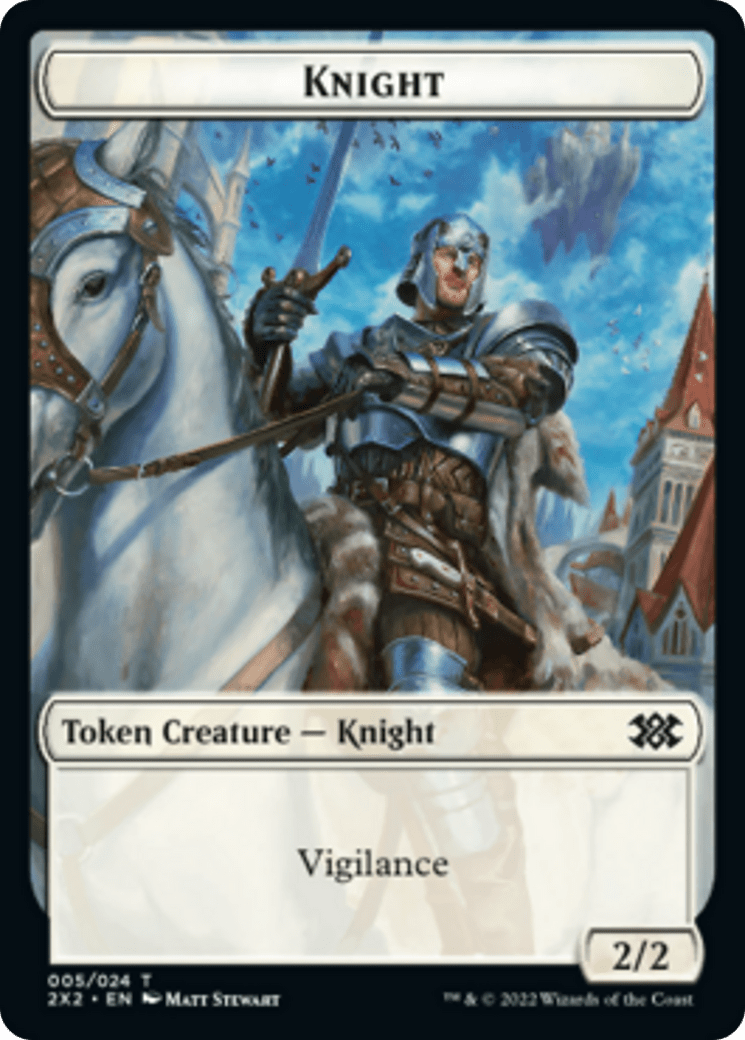 Zombie // Knight Double-Sided Token [Double Masters 2022 Tokens]