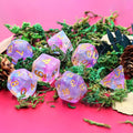 RPG Dice | "Violet Storm" | Set of 7
