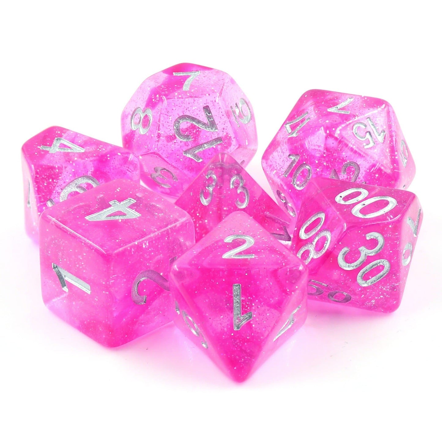 Polyhedral Dice Set | Acrylic | "Seventh Dimension" | Set of 7 (D0064)
