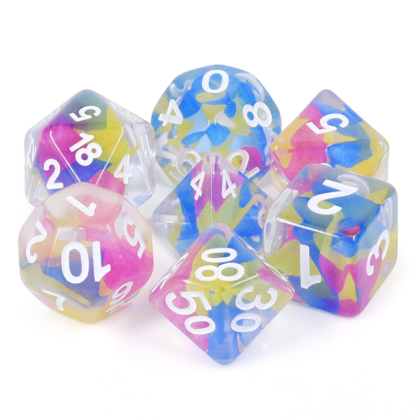 RPG Dice | "Dancing Ribbon" | Set of 7