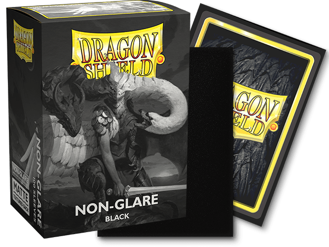 Dragon Shield | Standard Size Sleeves | 100ct | Black (Non-Glare Matte)