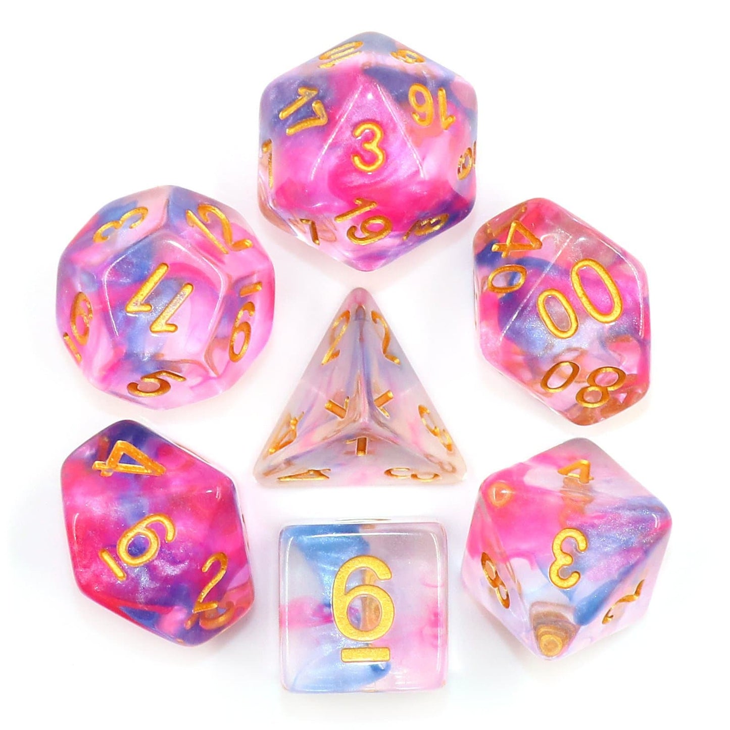 RPG Dice | "Dancing Phantoms" | Set of 7