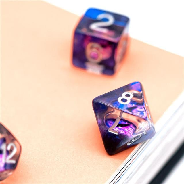 Polyhedral Dice Set | Resin | "Sea Dragon's Eye" | Set of 7 (D0112)