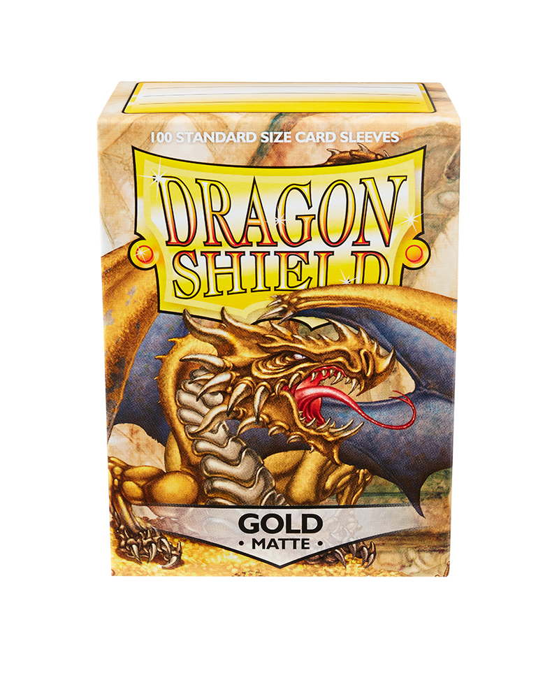 Dragon Shield | Standard Size Sleeves | 100ct | Gold (Matte)