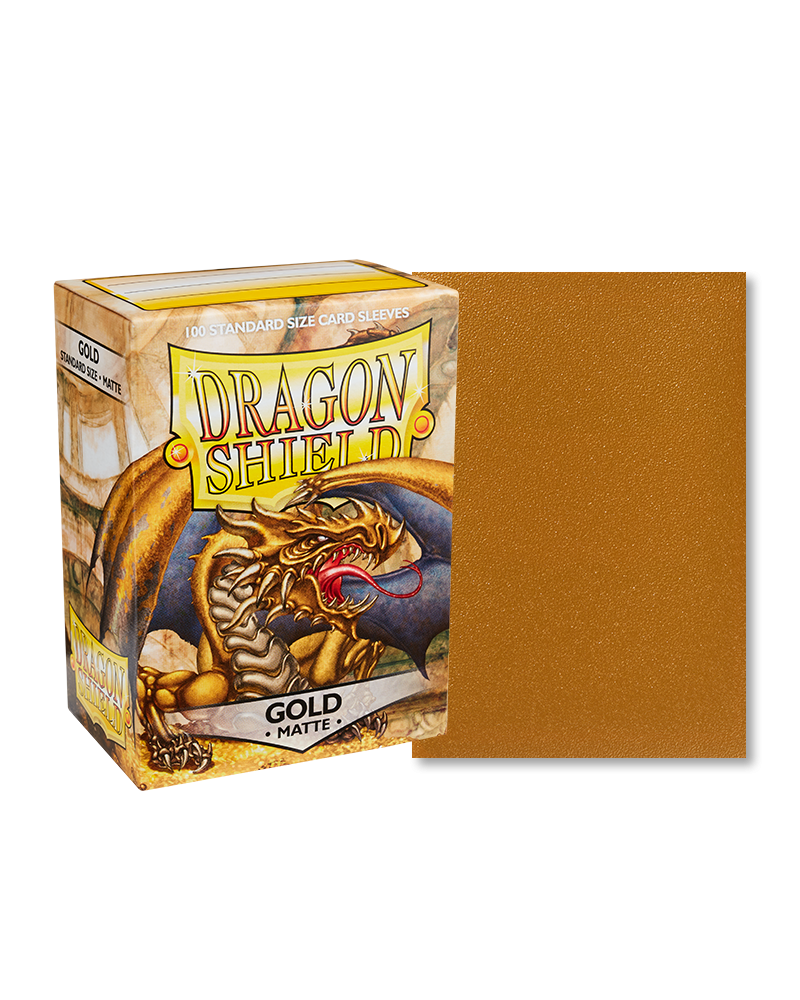 Dragon Shield | Standard Size Sleeves | 100ct | Gold (Matte)