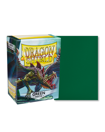 Dragon Shield Matte Sleeves | Standard Size | 100ct Green