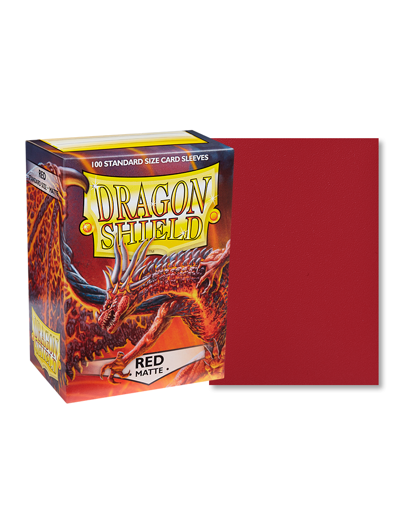 Dragon Shield | Standard Size Sleeve | 100ct | Red (Matte)