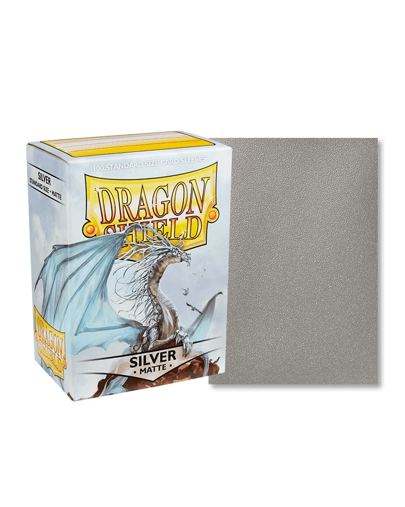 Dragon Shield | Standard Size Sleeve | 100ct | Silver (Matte)