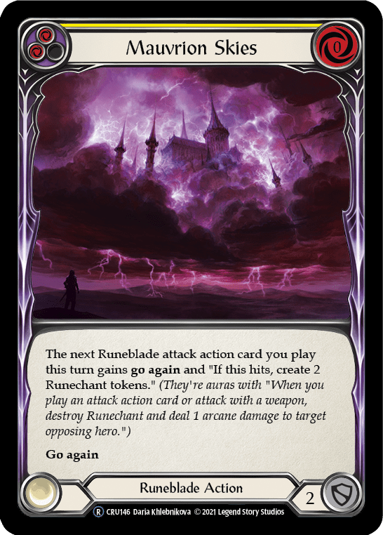 Mauvrion Skies (Yellow) [U-CRU146] (Crucible of War Unlimited)  Unlimited Rainbow Foil