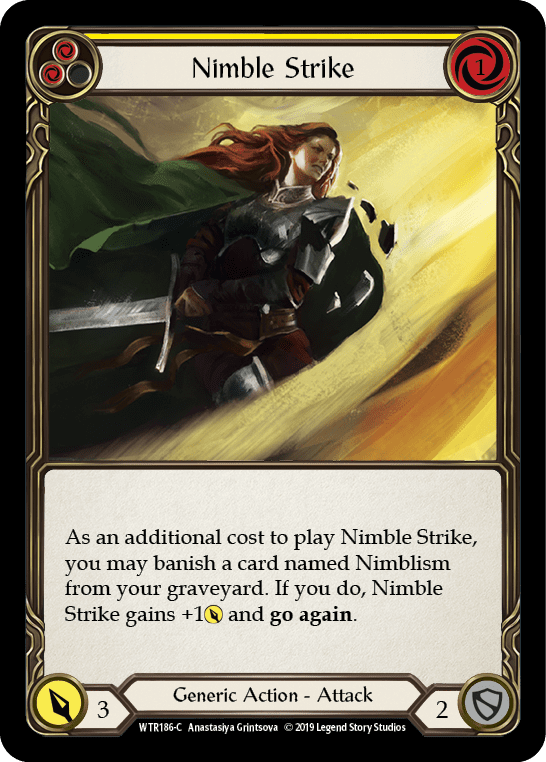 Nimble Strike (Yellow) [WTR186-C] (Welcome to Rathe)  Alpha Print Rainbow Foil
