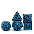 RPG Dice | "Blue Alchemy" | Set of 7