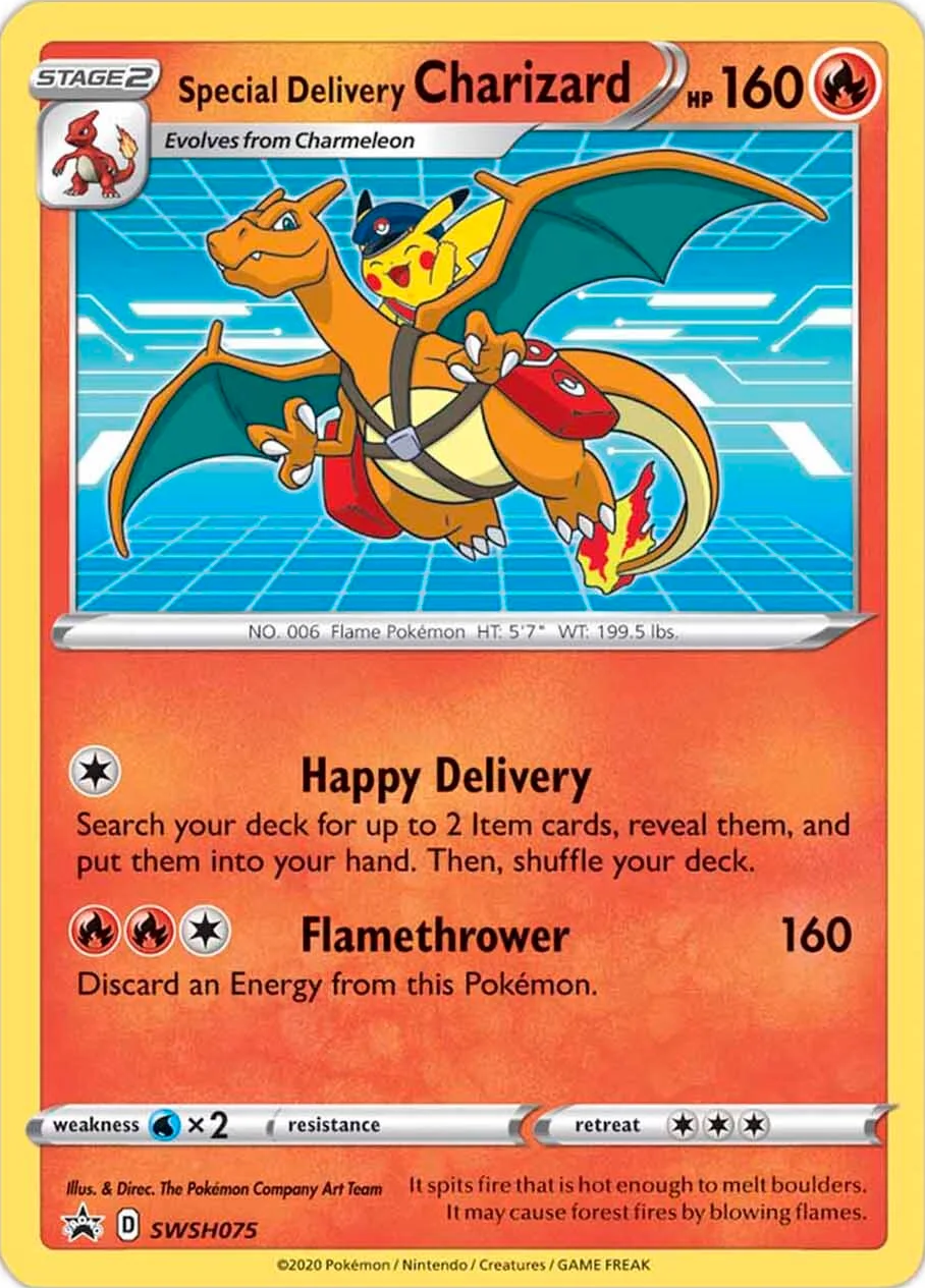 Special Delivery Charizard SWSH075- SWSH Sword & Shield Promo Cards Holofoil
