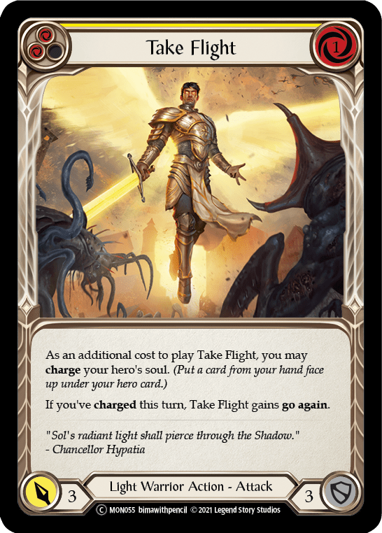 Take Flight (Yellow) [U-MON055-RF] (Monarch Unlimited)  Unlimited Rainbow Foil