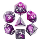 RPG Dice | "Eldritch Iron" Blend Silver Purple | Set of 7