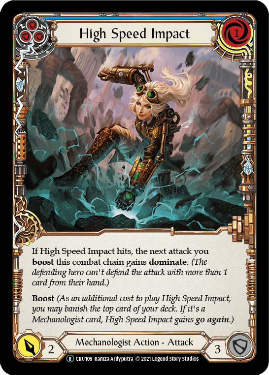 High Speed Impact (Blue) [U-CRU108] (Crucible of War Unlimited)  Unlimited Rainbow Foil