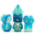 Gemstone Dice | Blue Agate | Set of 7
