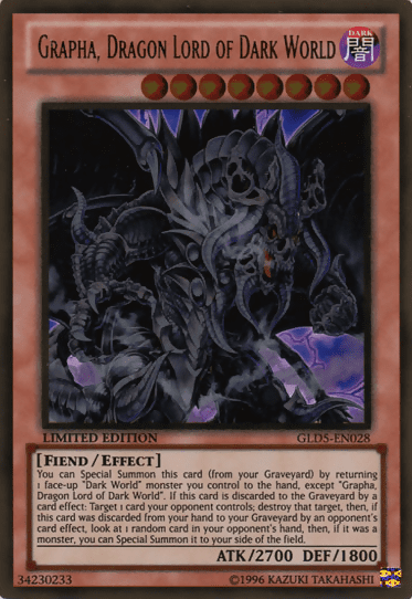 Grapha, Dragon Lord of Dark World [GLD5-EN028] Gold Rare