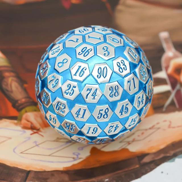 Metal Dice | d100 "Blue Mithril" Plated