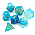 Gemstone Dice | Blue Agate | Set of 7