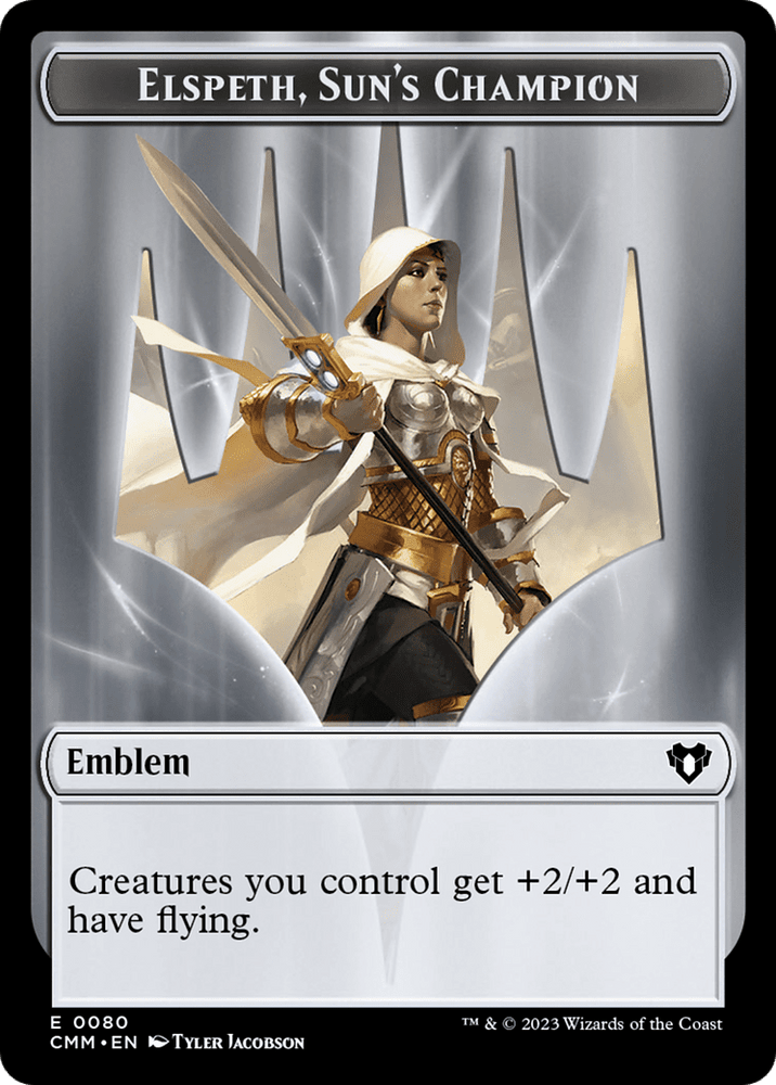 Elspeth, Sun's Champion Emblem // Copy (55) Double-Sided Token [Commander Masters Tokens]
