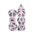 Polyhedral Dice Set | Acrylic | "Synthwave Pavement" | Set of 7 (D0139)