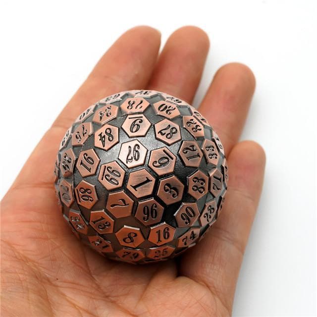 Metal Dice | d100 "Ancient" Copper Plated
