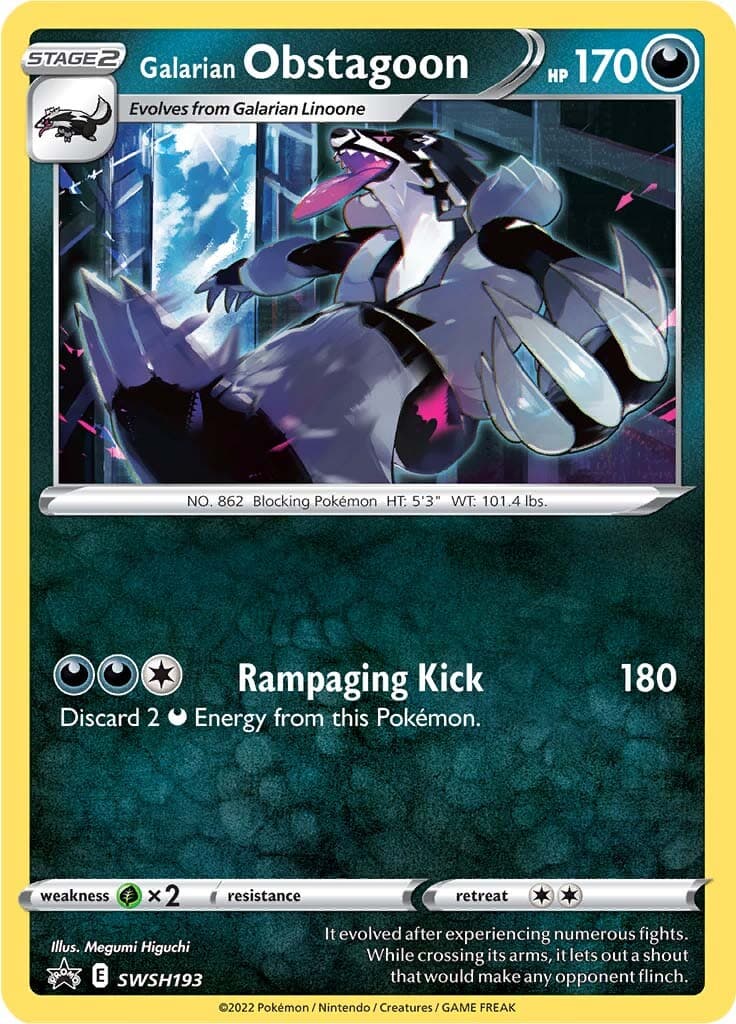 Galarian Obstagoon SWSH193 SWSH193/307 - SWSH Sword & Shield Promo Cards