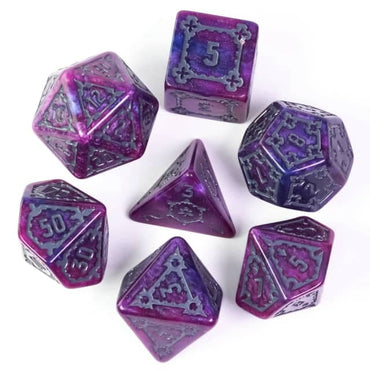 Large RPG Dice | "Chunky Castle" Arcane Realm | Set of 7