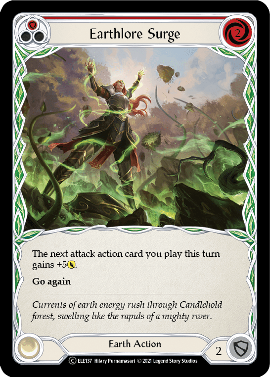 Earthlore Surge (Red) [U-ELE137] Unlimited Rainbow Foil