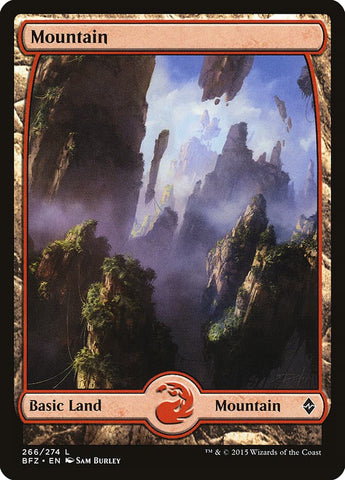 Mountain (266) (Full Art) [Battle for Zendikar]