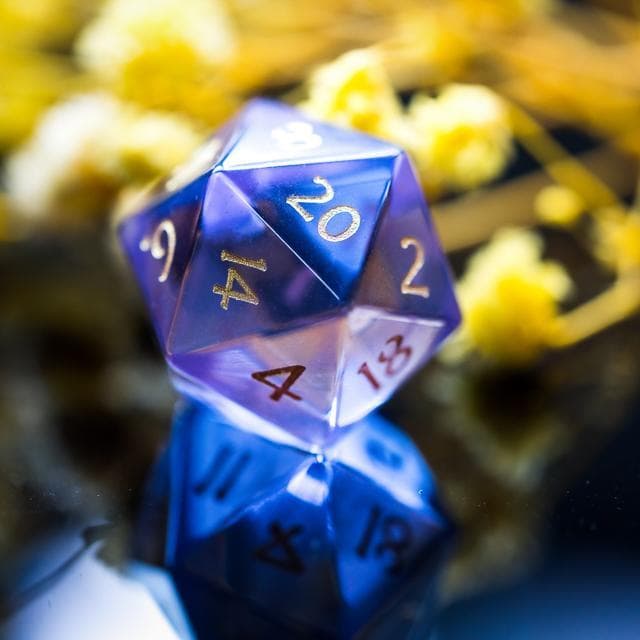 Glass Dice | Purple | Set of 7