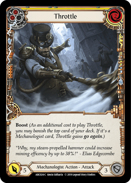 Throttle (Yellow) [ARC024-C] (Arcane Rising)  1st Edition Normal