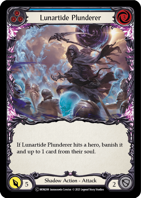 Lunartide Plunderer (Blue) [U-MON208-RF] (Monarch Unlimited)  Unlimited Rainbow Foil